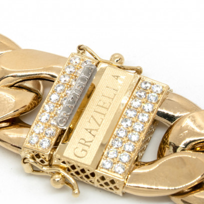 Achetez le bijoux MAILLE CUBAN Graziella - 20mm 70cm - OR 18K chez Dreamgold Paris