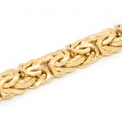 Achetez le bijoux BRACELET MAILLE ROYALE Sablée - 10mm - OR 18K chez Dreamgold Paris