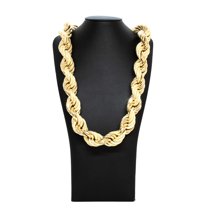Achetez le bijoux MAILLE TORSADÉE GRAZIELLA - 2CM 70CM - OR 18K chez Dreamgold Paris