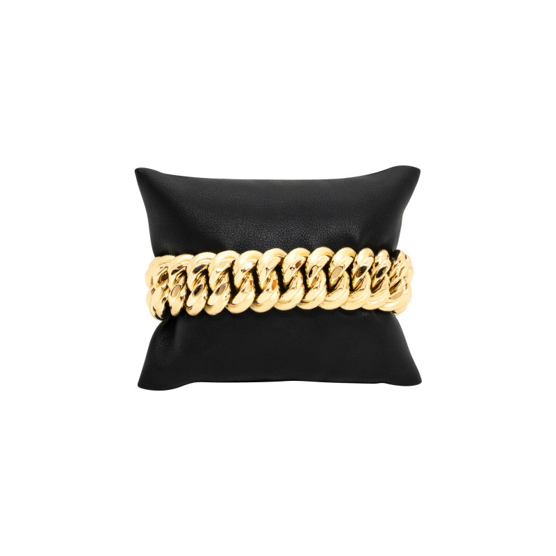 Achetez le bijoux Bracelet MAILLE AMERICAINE GRAZIELLA - 16mm 19cm - OR 18K chez Dreamgold Paris