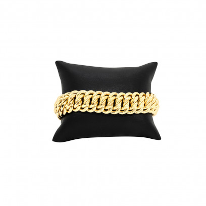 Achetez le bijoux BRACELET MAILLE AMERICAINE - 15mm - OR 18K chez Dreamgold Paris