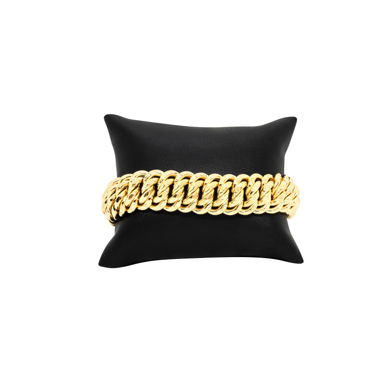 Achetez le bijoux BRACELET MAILLE AMERICAINE - 15mm - OR 18K chez Dreamgold Paris