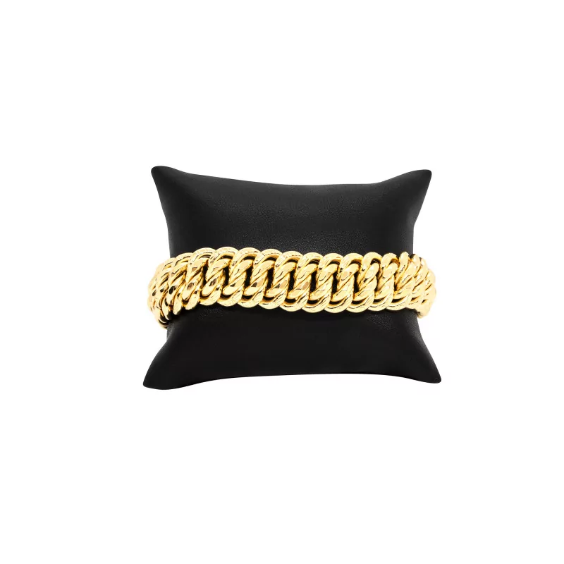 Achetez le bijoux BRACELET MAILLE AMERICAINE - 15mm - OR 18K chez Dreamgold Paris