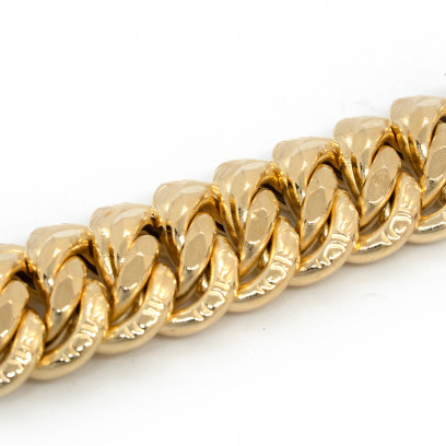 Achetez le bijoux BRACELET MAILLE AMERICAINE - 15mm - OR 18K chez Dreamgold Paris