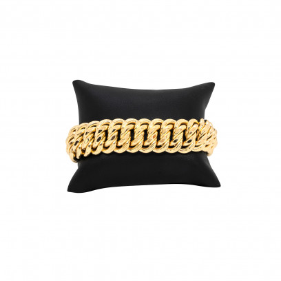 Achetez le bijoux BRACELET MAILLE AMERICAINE - 18mm - OR 18K chez Dreamgold Paris