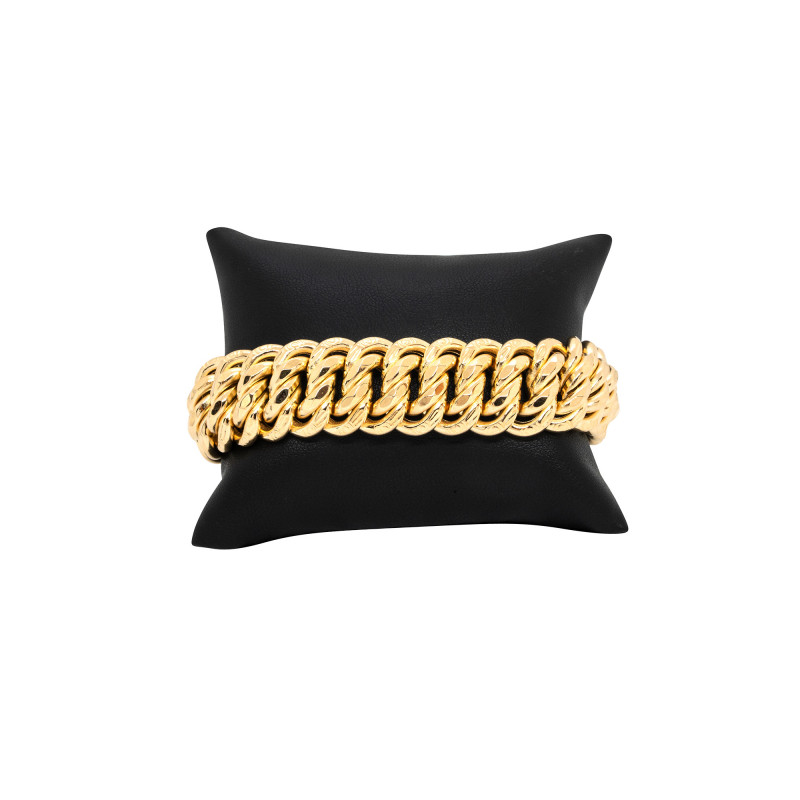 Achetez le bijoux BRACELET MAILLE AMERICAINE - 18mm - OR 18K chez Dreamgold Paris