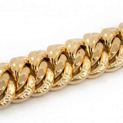 Achetez le bijoux BRACELET MAILLE AMERICAINE - 18mm - OR 18K chez Dreamgold Paris