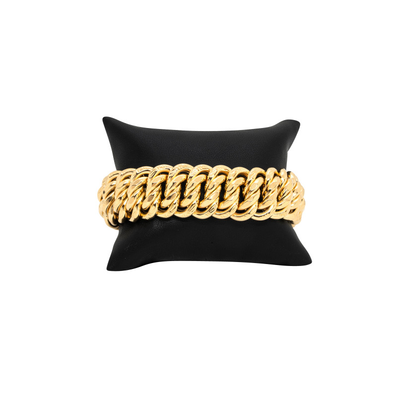 Achetez le bijoux BRACELET MAILLE AMERICAINE - 19,5mm - OR 18K chez Dreamgold Paris