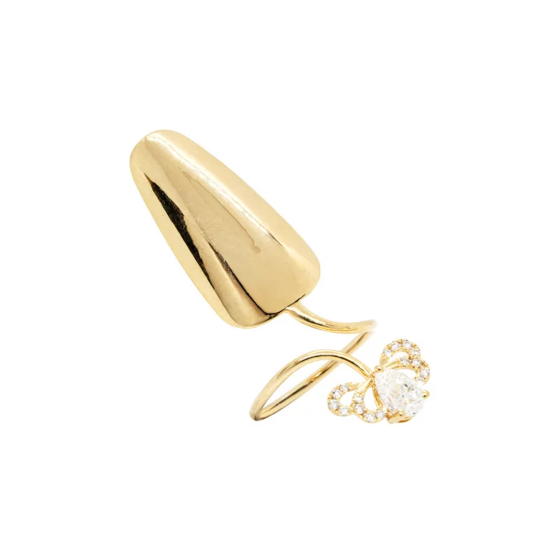 Achetez le bijoux Nail Ring - Diamonds - OR 14K chez Dreamgold Paris