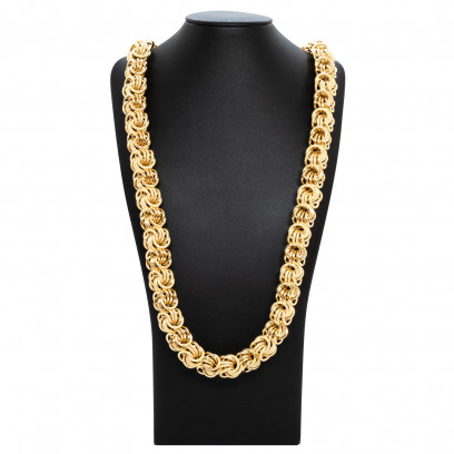 Achetez le bijoux MAILLE MACARON DUO - 18MM 80cm - OR 18K chez Dreamgold Paris