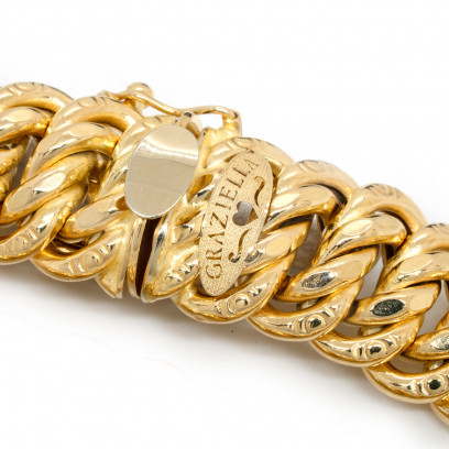 Achetez le bijoux Chaine MAILLE AMERICAINE GRAZIELLA - 15mm 45cm - OR 18K chez Dreamgold Paris