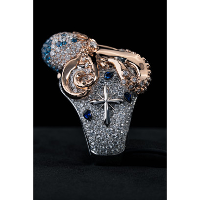 Achetez le bijoux Chevalière OCTOPUS - Diamants - Or 18K chez Dreamgold Paris