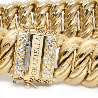 Achetez le bijoux Maille Américaine GRAZIELLA - 20MM 18,5CM - OR 18K chez Dreamgold Paris