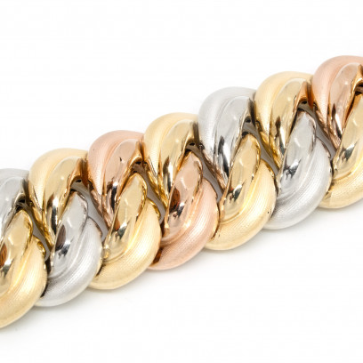 Achetez le bijoux MAILLE AMERICAINE GRAZIELLA 3 Ors - 2cm 50cm - OR 18K chez Dreamgold Paris