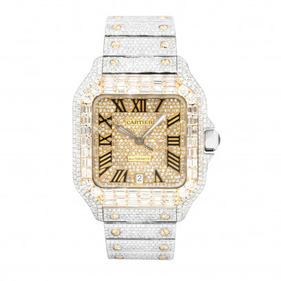 Achetez le bijoux Cartier Santos - Diamonds & Gold chez Dreamgold Paris