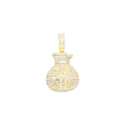 Achetez le bijoux MoneyBag Pendant - Silver 925 - Moissanite chez Dreamgold Paris