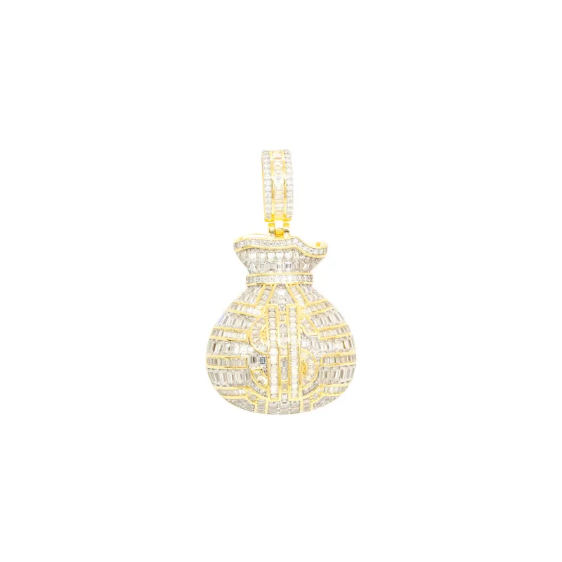 Achetez le bijoux MoneyBag Pendant - Silver 925 - Moissanite chez Dreamgold Paris