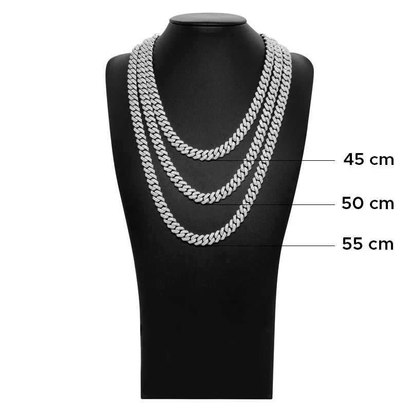 Achetez le bijoux Cuban Link 8MM - Silver 925 - Moissanite chez Dreamgold Paris