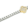 Achetez le bijoux Flower Tennis Necklace 3MM 45CM- Silver 925 - Moissanite chez Dreamgold Paris