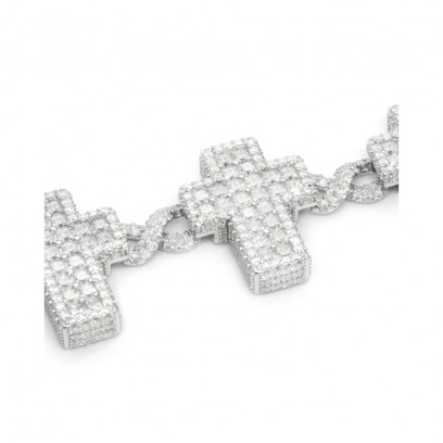 Achetez le bijoux Infinity Cross - Silver 925 - Moissanite chez Dreamgold Paris