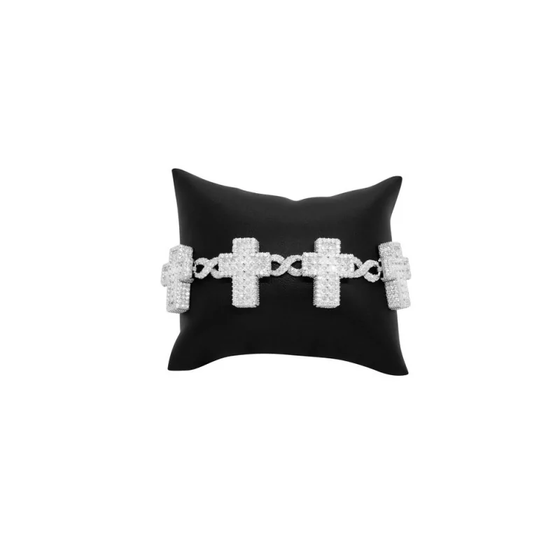 Achetez le bijoux Infinity Cross - Silver 925 - Moissanite chez Dreamgold Paris