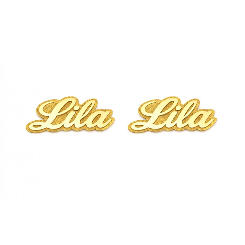 Achetez le bijoux Boucles d'oreilles Personnalisé Prénom - Or 18K chez Dreamgold Paris