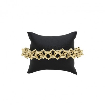 Achetez le bijoux BRACELET MAILLE CYCLONE - 14mm 24cm - OR 18K chez Dreamgold Paris