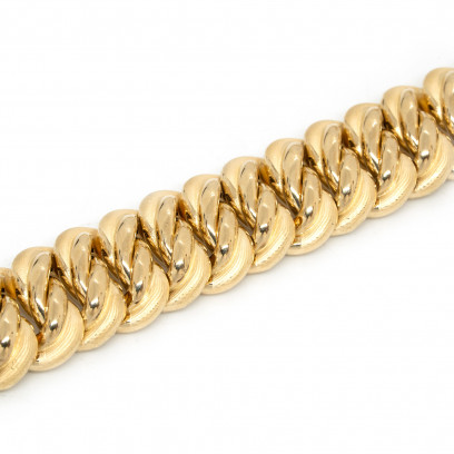 Achetez le bijoux Maille Américaine GRAZIELLA - 14MM 19,5CM - OR 18K chez Dreamgold Paris