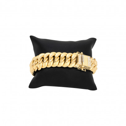 Achetez le bijoux Maille Américaine GRAZIELLA - 17MM 19CM - OR 18K chez Dreamgold Paris