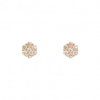 Achetez le bijoux Flowers Studs - Diamond - Silver925 chez Dreamgold Paris