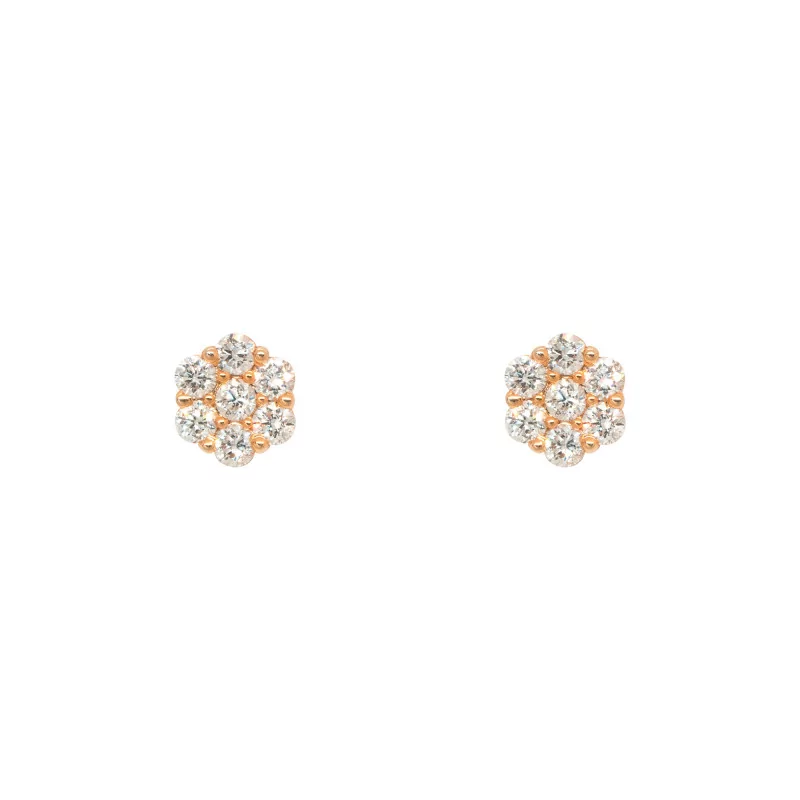 Achetez le bijoux Flowers Studs - Diamond - Silver925 chez Dreamgold Paris