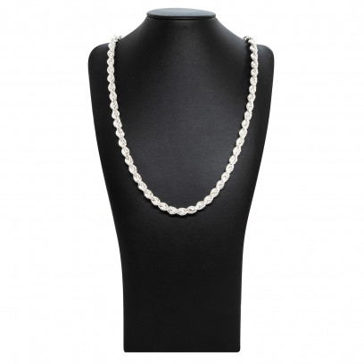 Achetez le bijoux Torsadée 6mm 55cm - Argent 925 chez Dreamgold Paris