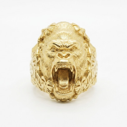 Achetez le bijoux Chevalière KING GORILLA - Or 18K chez Dreamgold Paris