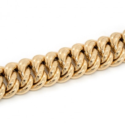 Achetez le bijoux BRACELET MAILLE AMERICAINE LIGHT - 17mm - OR 18K chez Dreamgold Paris