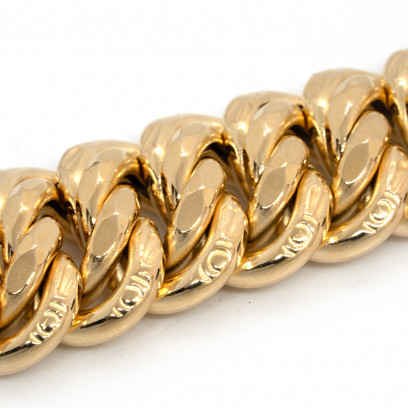 Achetez le bijoux BRACELET MAILLE AMERICAINE LIGHT - 22mm - OR 18K chez Dreamgold Paris