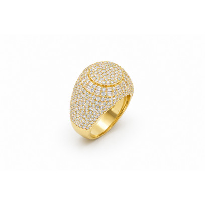 Achetez le bijoux Baguette Pinky Ring - Silver 925 - Moissanite chez Dreamgold Paris