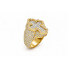 Achetez le bijoux Cross Pinky Ring - Silver 925 - Moissanite chez Dreamgold Paris