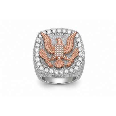 Achetez le bijoux Big Eagle Ring - Silver 925 - Moissanite chez Dreamgold Paris
