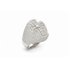 Achetez le bijoux Stone Cross Ring - Silver 925 - Moissanite chez Dreamgold Paris