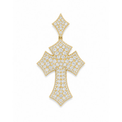 Achetez le bijoux Cross Pendant - Silver 925 - Moissanite chez Dreamgold Paris