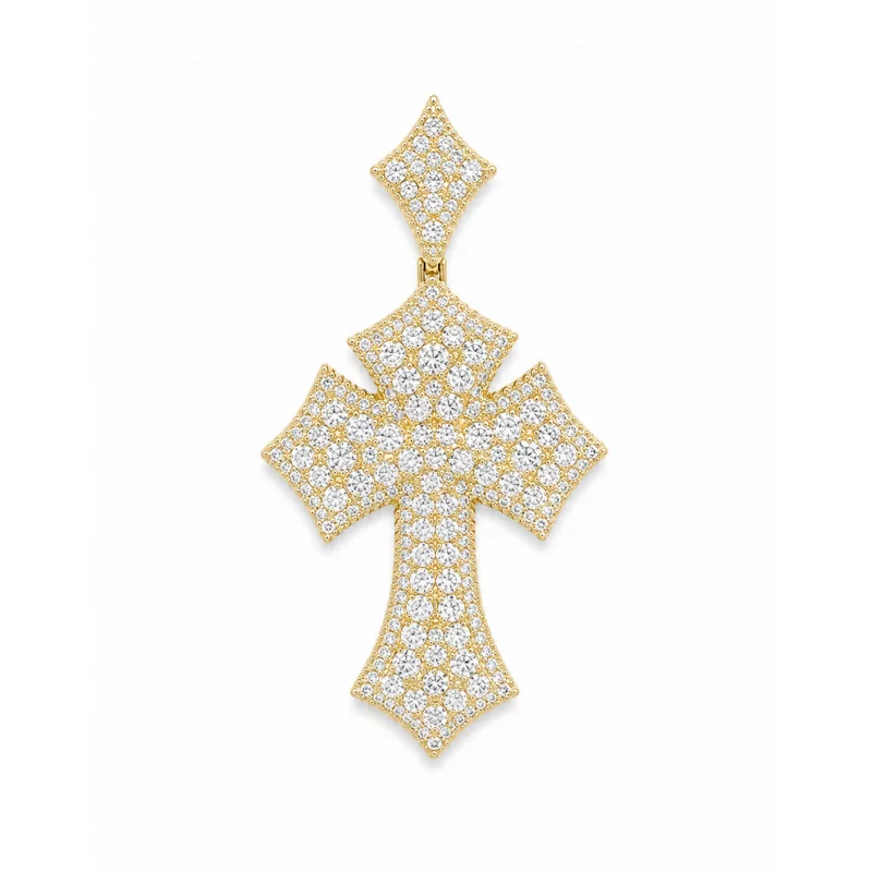 Achetez le bijoux Cross Pendant - Silver 925 - Moissanite chez Dreamgold Paris