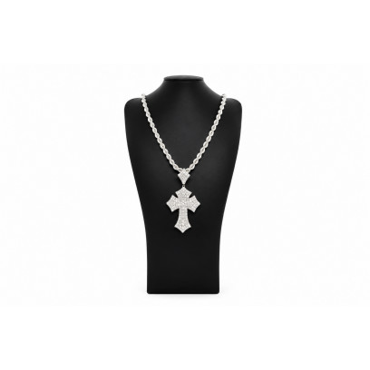 Achetez le bijoux Cross Pendant - Silver 925 - Moissanite chez Dreamgold Paris