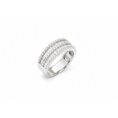 Achetez le bijoux Double Band Ring - Silver 925 - Moissanite chez Dreamgold Paris