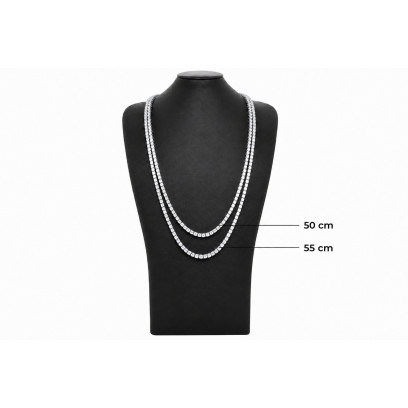Achetez le bijoux Tennis Chain White 4MM - Silver 925 - Moissanite chez Dreamgold Paris