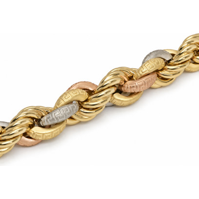 Achetez le bijoux MAILLE TORSADÉE GRAZIELLA 3 OR - 14MM 70CM - OR 18K chez Dreamgold Paris