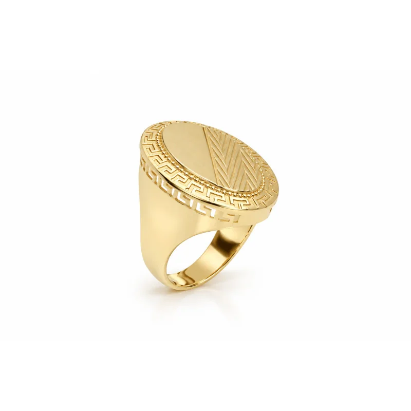 Achetez le bijoux CHEVALIERE Ovale Medusa Scare - OR 18K chez Dreamgold Paris