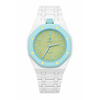 Achetez le bijoux Audemars Piguet & Swatch - Royal Pop BLAUE ACHT Custom bracelet chez Dreamgold Paris