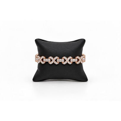 Achetez le bijoux Infinity Diamond Rosegold Bracelet - Or 10K chez Dreamgold Paris