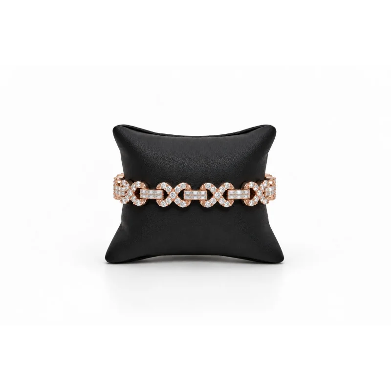 Achetez le bijoux Infinity Diamond Rosegold Bracelet - Or 10K chez Dreamgold Paris