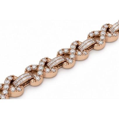 Achetez le bijoux Infinity Diamond Rosegold Bracelet - Or 10K chez Dreamgold Paris